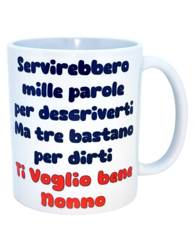 Tazza mug ceramica in scatola - Ti voglio bene Nonno
