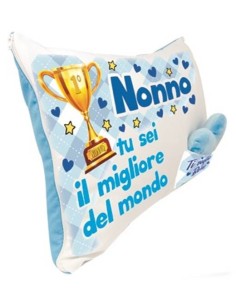 Cuscino rettangolare con taschina e cuoricino Cm. 43x32 - Nonno