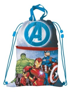 Sacca con laccetti e tasca Cm. 44x33 - Avengers