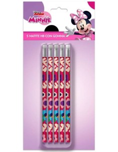 Blister 5 matite con gomma in blister - Minnie
