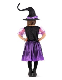 Costume strega viola stellina con cappello Tg. iv