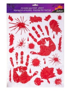 Vetrofania impronte mano insanguinata Cm. 40x30