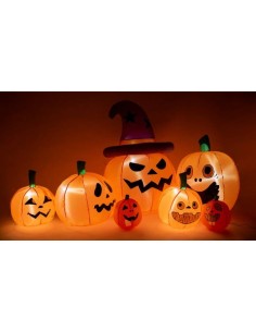 Zucche gonfiabili con luci con tiranti Cm. 120x210 2