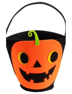 Borsetta secchiello con zucca in feltro Cm. 31