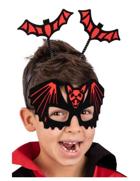 Set pipistrello (maschera e cerchietto in tessuto)
