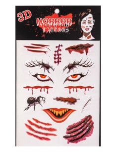 Blister tatuaggi viso ragni e ferite 2