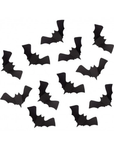 Pipistrelli adesivi in carta Cm. 15 - Blister 12 pezzi