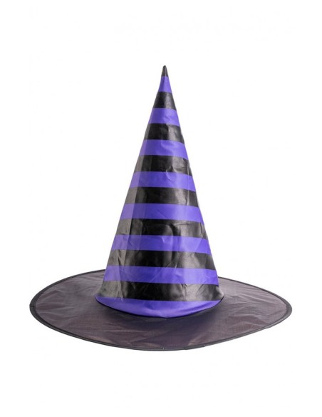 Cappello strega righe viola H. cm. 35