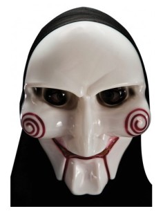 Maschera fantasma in plastica rigida con cappuccio