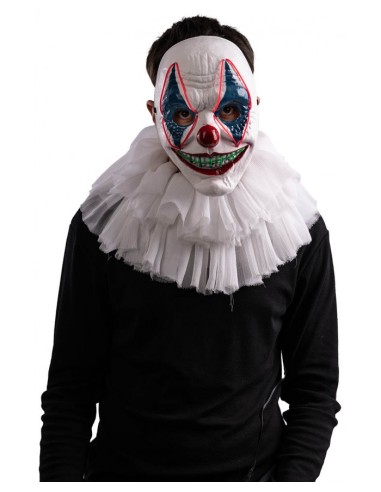 Maschera clown in plastica con decorazioni luminose