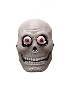 Maschera scheletro in plastica rigida con occhi sporgenti 2