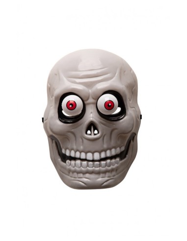 Maschera scheletro in plastica rigida con occhi sporgenti