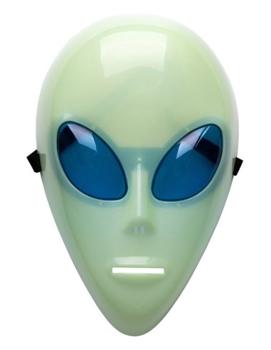 Maschera alieno in plastica rigida Glow in the dark
