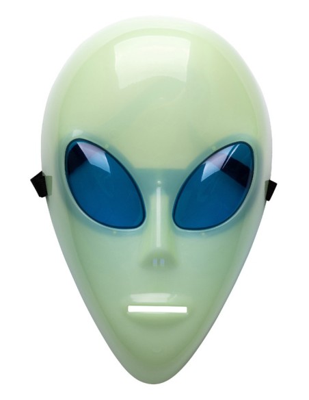 Maschera alieno in plastica rigida Glow in the dark
