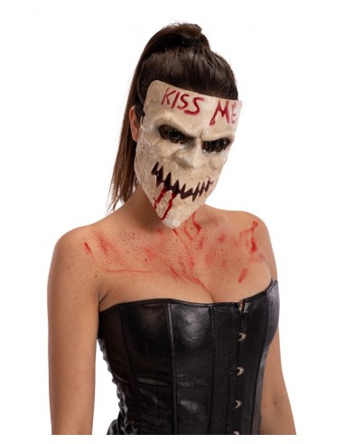 Maschera mostro in plastica "KISS ME"