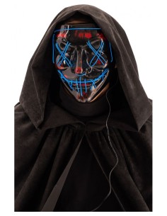Maschera horror in plastica con decorazioni luminose