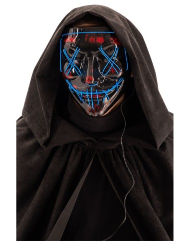 Maschera horror in plastica con decorazioni luminose