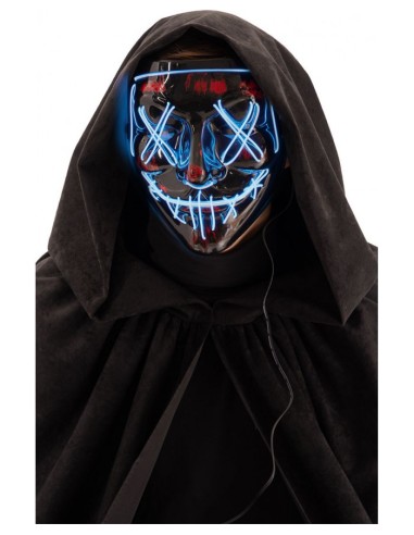 Maschera horror in plastica con decorazioni luminose