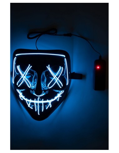 Maschera horror in plastica con decorazioni luminose