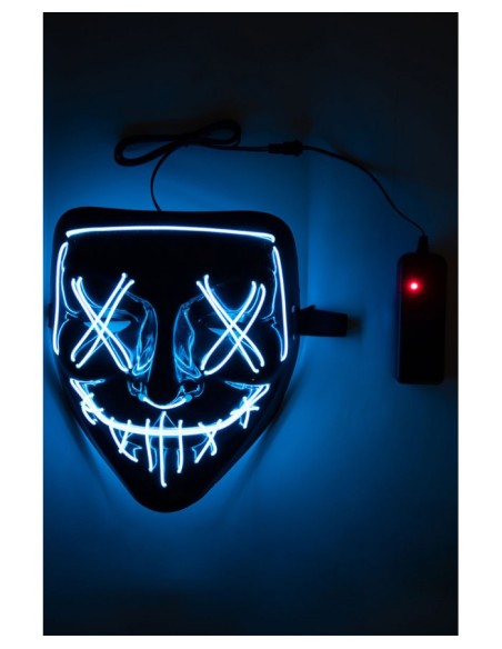 Maschera horror in plastica con decorazioni luminose