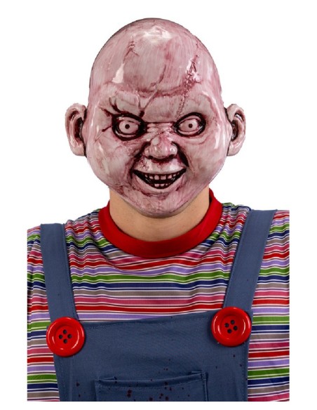 Maschera bambola horror in plastica