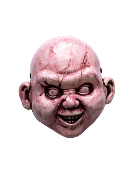 Maschera bambola horror in plastica