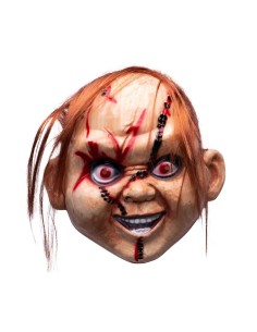Maschera assassino con capelli in plastica
