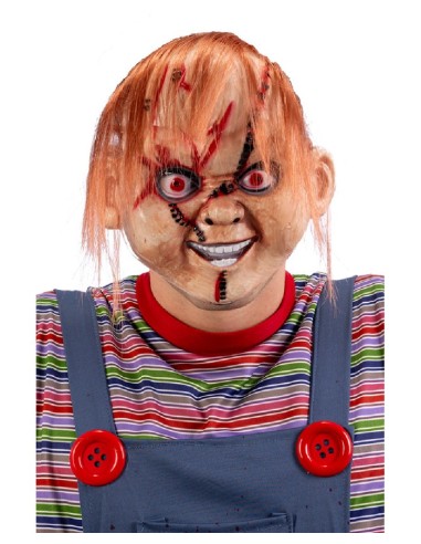 Maschera assassino con capelli in plastica