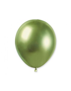 Palloncino lattice cromato 5" Cm. 13 - Confezione 100 pz - Gemar - Shiny Verde Kiwi