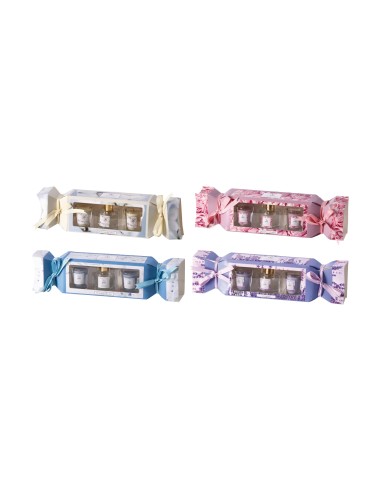Set regalo con diffusore essenza 50 ML + 2 candele - Fragranze assortite