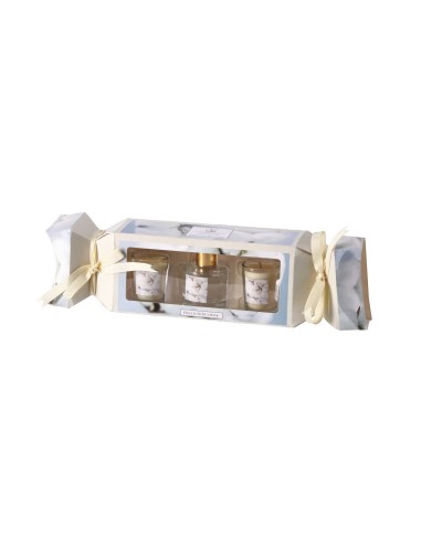 Set regalo con diffusore essenza 50 ML + 2 candele - Fragranze assortite