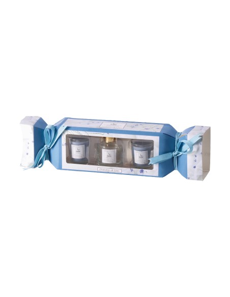 Set regalo con diffusore essenza 50 ML + 2 candele - Fragranze assortite