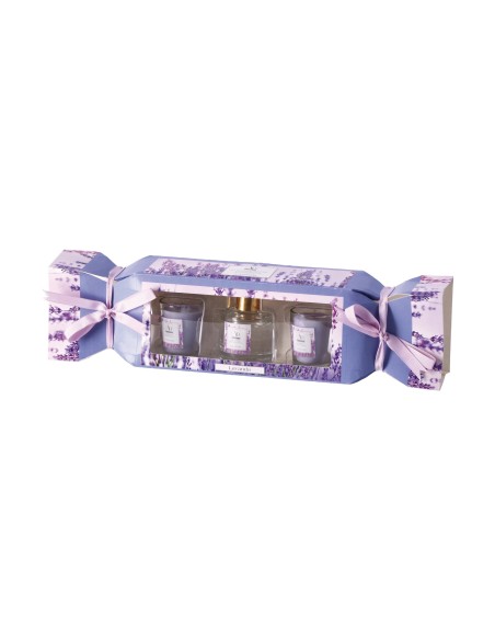 Set regalo con diffusore essenza 50 ML + 2 candele - Fragranze assortite