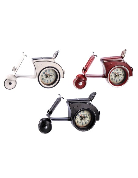 Orologio in metallo «Scooter» Cm. 32x8x20 – Colori assortiti