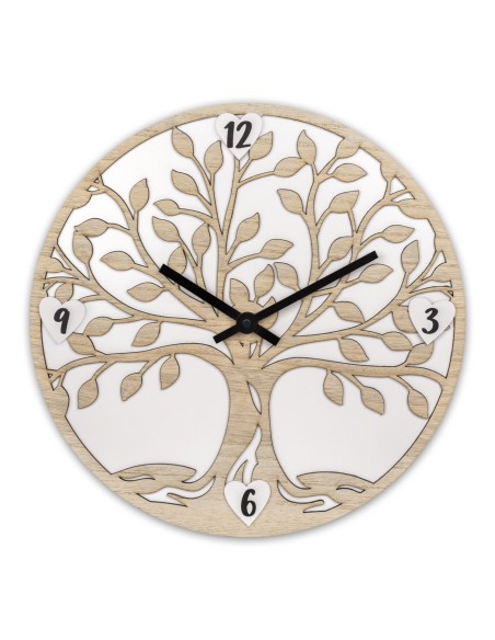 Orologio da parete in legno mdf Diamentro Cm. 30 - Albero della vita