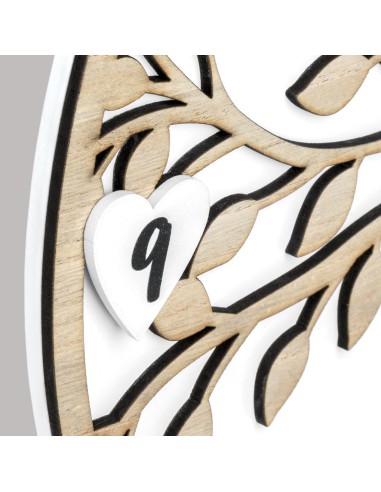 Orologio da parete in legno mdf Diamentro Cm. 30 - Albero della vita