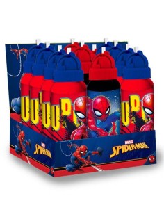 Borraccia alluminio 550 ML con cannuccia - Spiderman - Soggetti assortiti