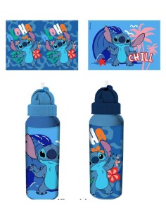 Borraccia alluminio 550 ML con cannuccia - Stitch - Soggetti assortiti 2