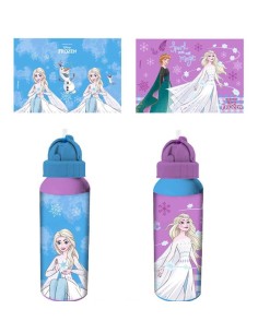 Borraccia alluminio 550 ML con cannuccia - Frozen - Soggetti assortiti