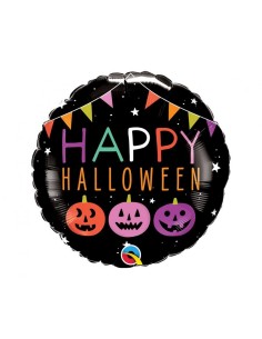 Palloncino mylar 18" Cm. 45 Qualatex - Nero Happy Birthday