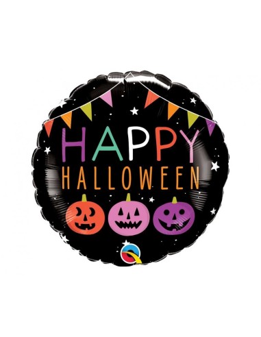 Palloncino mylar 18" Cm. 45 Qualatex - Nero Happy Birthday