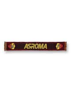 Sciarpa jacquard in acrilico rossa scritta con logo - AS Roma