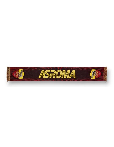 Sciarpa jacquard in acrilico rossa scritta con logo - AS Roma
