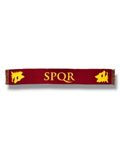 Sciarpa jacquard in acrilico rossa SPQR - AS Roma