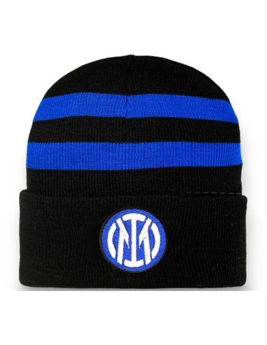 Cappello cuffia acrilico con logo ricamato righe - FC Inter