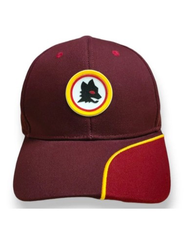 Cappello con visiera rosso con lupetto - AS Roma