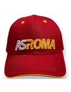 Cappello con visiera rosso con scritta ricamata - AS Roma 2