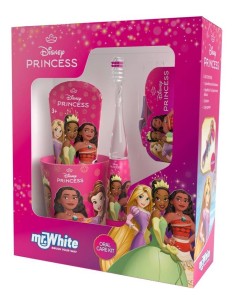 Set regalo con spazzolino turbo + dentifricio + bicchiere + base - Principesse