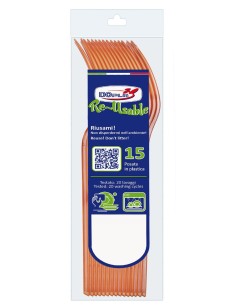 Forchetta compact trasparente riutilizzabile - Confezione 15 pezzi - Arancione 2
