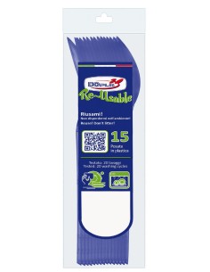 Cucchiaio compact trasparente riutilizzabile - Confezione 15 pezzi - Blu